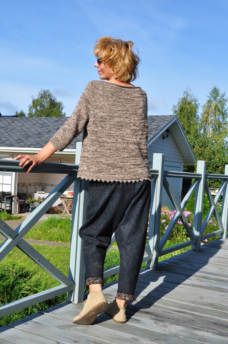 Knitted cashmere sweater.