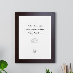 Modern Haiku Wall Art, Minimalist Nature Poem Print, Zen Poetry Poster, English Haiku Décor, Aesthetic Art Calligraphy Gift, Wall Art