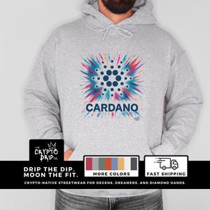 Cardano ADA Hoodie Crypto Sweatshirt Blockchain Web3 Streetwear Crypto Trader Gift ADA Investor Merch Cardano Hoodie Crypto Clothing