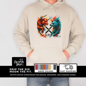 Crypto Hoodie XRP Crypto Sweatshirt Gift Crypto Clothing Hoodie XRP Sweatshirt Crypto Merchandise XRP Hoodie Gift Bitcoin Hoodie