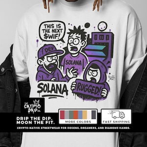 Funny Solana Memecoin Crypto Shirt Crypto Birthday Gift Solana Crypto T-Shirt Crypto Merchandise Solana Crypto Clothing Crypto Meme Coin