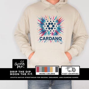Cardano ADA Hoodie Crypto Sweatshirt Blockchain Web3 Streetwear Crypto Trader Gift ADA Investor Merch Cardano Hoodie Crypto Clothing