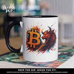 Bitcoin Crypto Mug Crypto Merchandise Crypto Art Crypto Merch Bitcoin Mug Bitcoin Mug Crypto Accessories