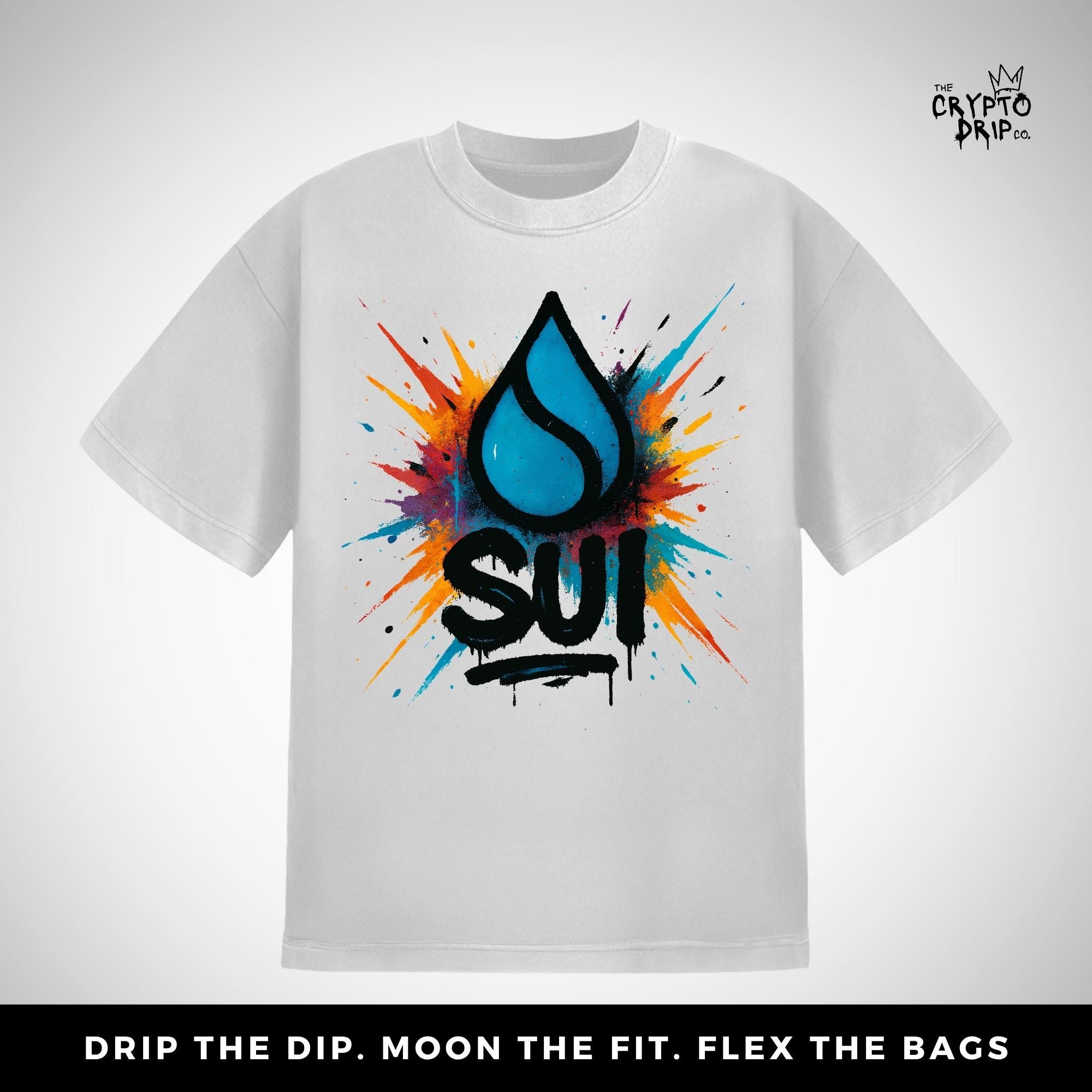 SUI Graffiti Splash Crypto T-shirt | Crypto Shirt for Traders, Degens &  Blockchain Fans | Inspired by SUI - Etsy