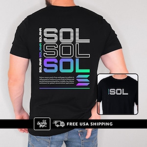 Solana T-Shirt Crypto Shirt for Traders, Degens & Blockchain Fans Ripple SOL Crypto Merch Crypto Clothing Solana Merch
