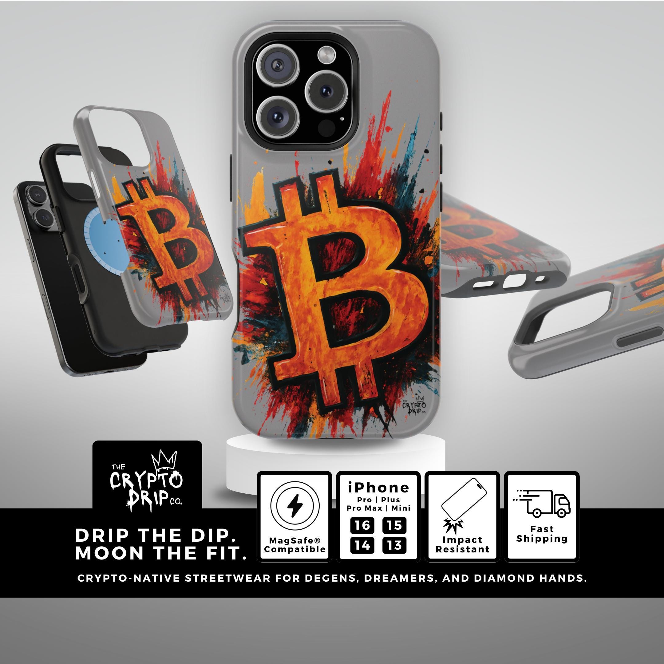 Bitcoin iPhone Case Crypto iPhone Cover MagSafe Compatible Durable Bitcoin  Crypto Gift for Traders Crypto Accessories for iPhone 13 14 15 16