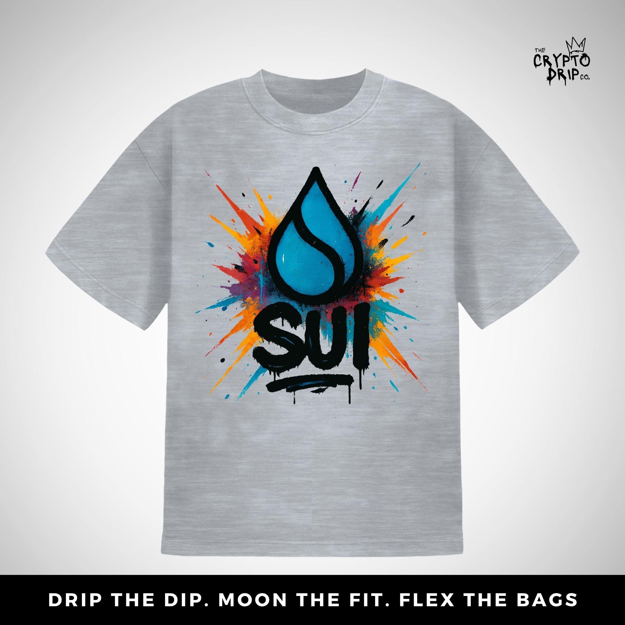 SUI Graffiti Splash Crypto T-shirt | Crypto Shirt for Traders, Degens &  Blockchain Fans | Inspired by SUI - Etsy