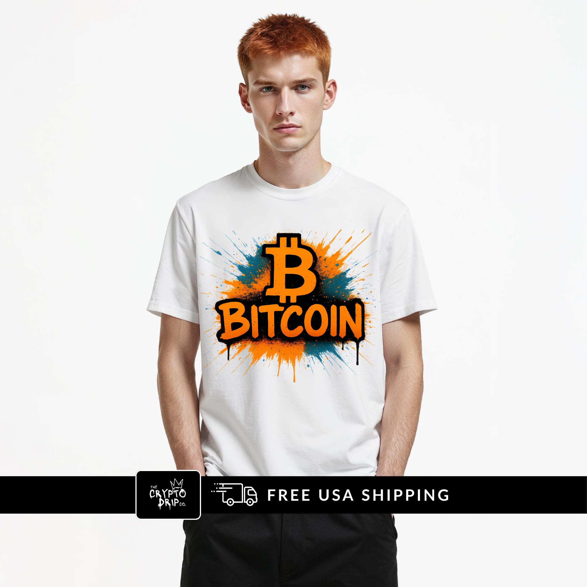 トレーダー、デジェン、ブロックチェーンファンのためのビットコインシャツ、暗号通貨Tシャツ、暗号通貨グッズ、ビットコイン暗号通貨衣料