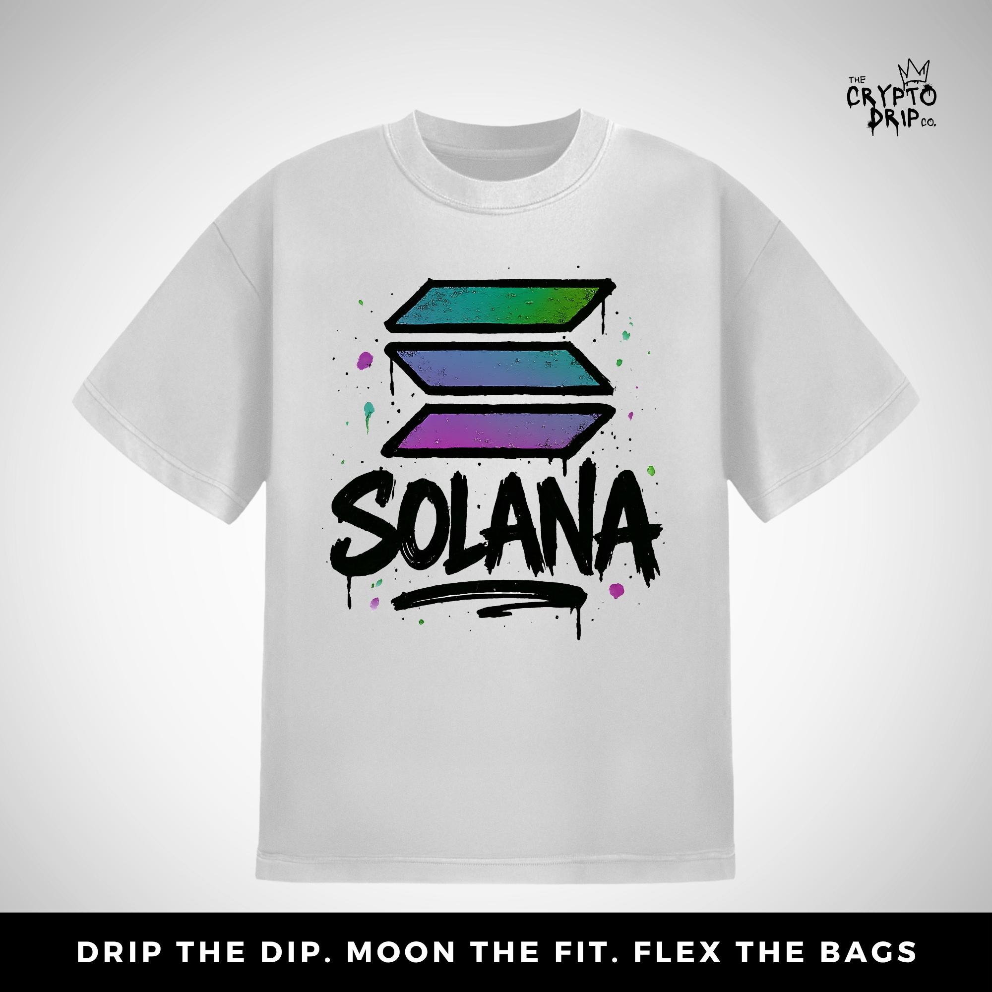 Solana Graffiti Drip T-Shirt | Crypto Shirt for Traders, Degens &  Blockchain Fans | Inspired by Bitcoin