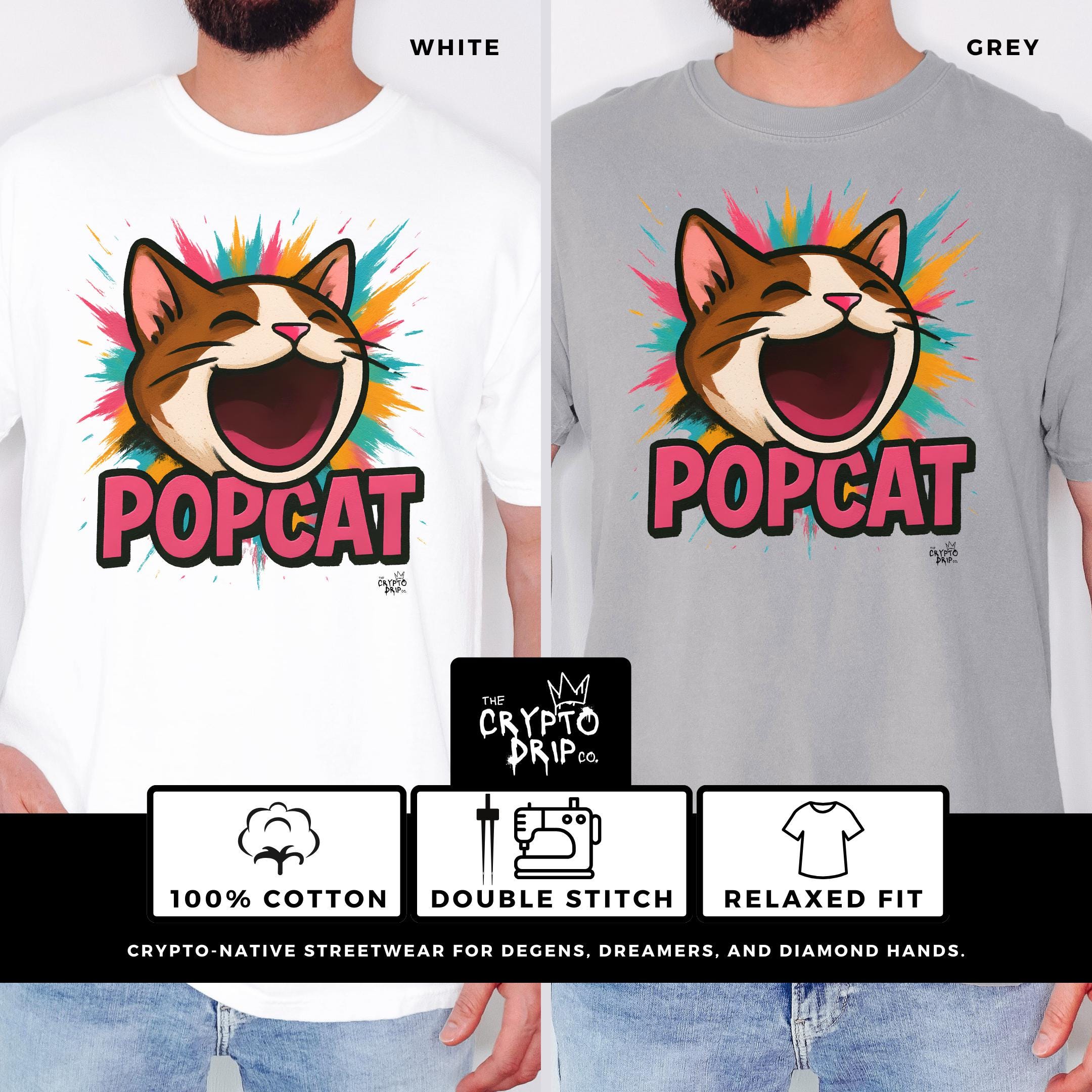 Popcat Crypto Shirt Funny Memecoin T-shirt for Crypto Traders Degens Cat  Meme Fans Popcat Crypto Merch Popcat Merchandise Meme Coin Shirt - Etsy UK
