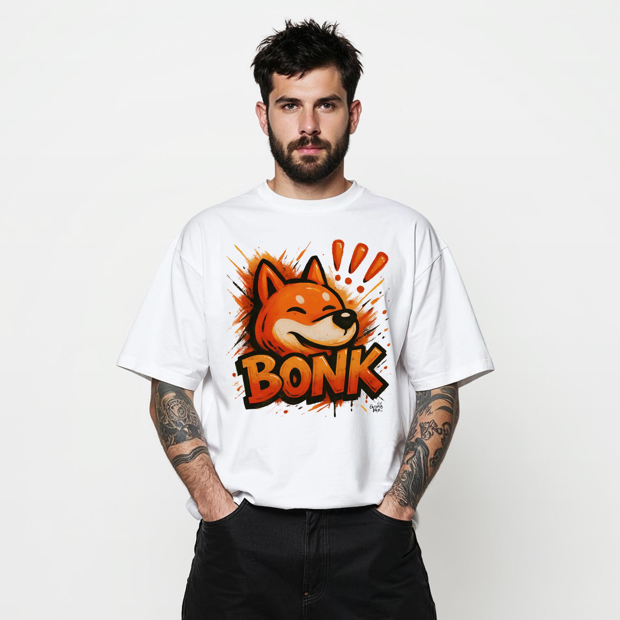 Crypto Shirt Bonk Funny Solana Memecoin T-Shirt for Degens Bonk Merch Crypto Clothing Streetwear Meme Coin Tee Bonk On Solana Crypto