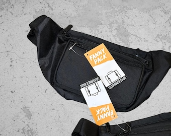Black Fanny Pack Waist Belt Bag Crossbody Bum Bag (NEW) Thief Proof