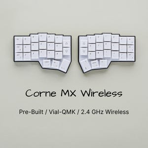 Assembled Corne MX Wireless Ergonomic Split Mechanical Keyboard - 2.4GHz, Hot-Swappable, No charge, Ready to Use, Vial, QMK, Full Set