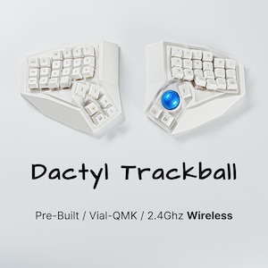 Wireless Dactyl Manuform with Trackball Ergonomic Split Keyboard -  Pre-Built, Fully Wireless, Ergonomic Custom Keyboard, Ready-to-Use