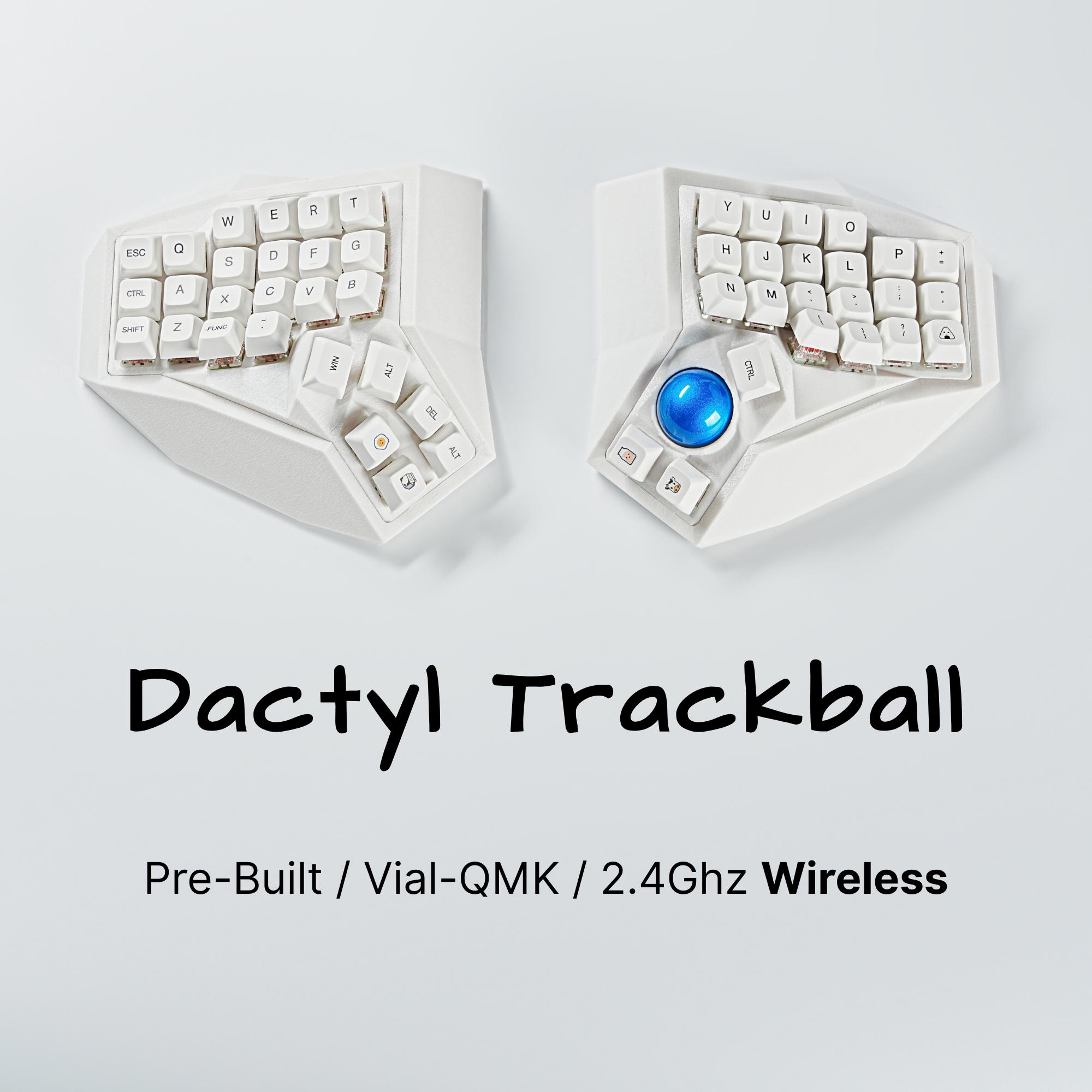 Wireless Dactyl Manuform With Trackball Ergonomic Split Keyboard