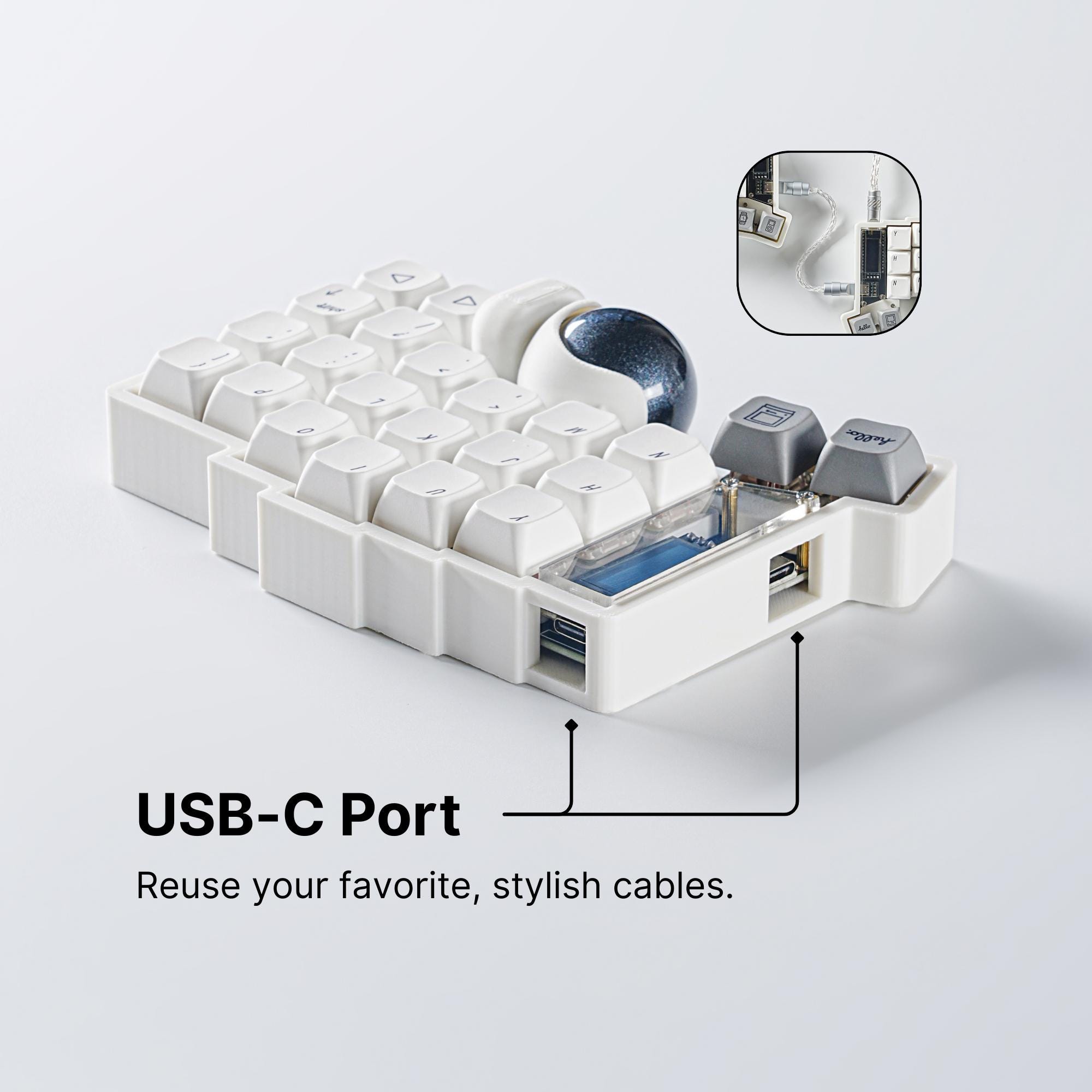 Keyball 47 MX With Trackball Ergonomic Split Keyboard - Pre-built