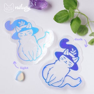 Cat Familiar Suncatcher Sticker | Nikury | Window Cling | Rainbow Maker | Window Decal | Witchy Cat Gift | Pastel Goth | Aurinkosieppari