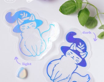 Cat Familiar Suncatcher Sticker | Nikury | Window Cling | Rainbow Maker | Window Decal | Witchy Cat Gift | Pastel Goth | Aurinkosieppari