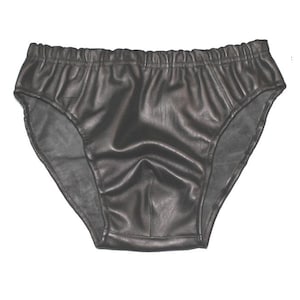 Super Soft Pure Lambskin Men's Black Leather Shorts Leather Underwear Boxers New