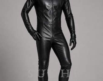 Custom Tailor Made Genuine Leather Bodysuit Catsuit Jumpsuit Dress Body Suit SK-803
