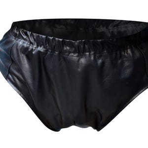 Men's Black Leather Shorts Leather Underwear Boxers New Sizes 28 to 50