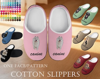 Personalized customization Cotton Slippers,Customization Slippers with face,Slippers,Christmas gift,Funny Slippers,Pet lover slippers