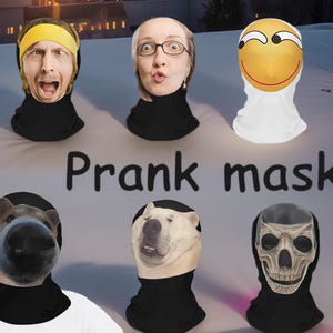 Personlig Halloween-mask, Anpassad mask, Skämtmask, Rolig skämtmask, Fånig nyhetsmask, Ansiktsmask med personligt tryck, Anpassad 3D-mask med ansikte