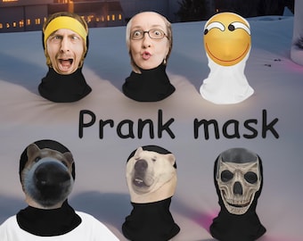 Gepersonaliseerd Halloween-masker, aangepast masker, grapmasker, grappig grapmasker, Goofy novelty-masker, gezichtsmasker met gepersonaliseerde print, aangepast 3D-masker met gezicht