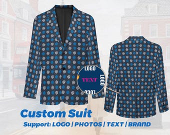 Blazer personalizzato con stampa integrale per uomo e donna con tasche