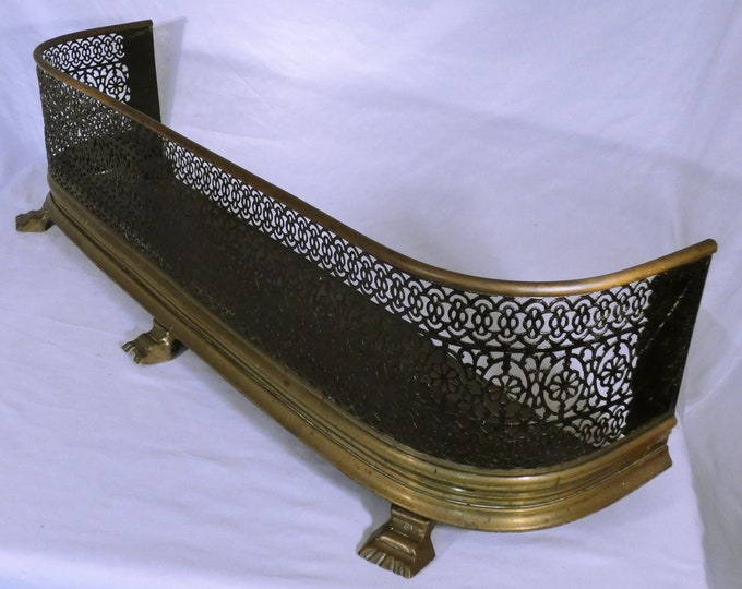 Antique Fireplace Fender Brass Fireplace Accessories Home Décor Etsy