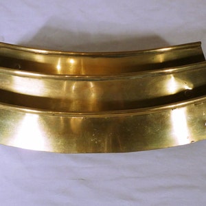 Antique primitive solid brass three tiered fireplace wood coal stove fender fireplace décor accessory free shipping
