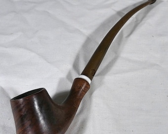 Vintage Butz-Choquin Twiggy 020 Churchwarden Pipe St. Claude France Long Stem Pickaxe Briar