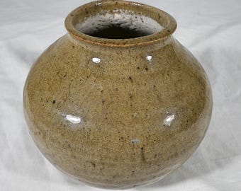 Hand thrown pottery bud vase signed by artist Japanese style