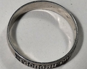 Vintage Silver Orthodox Prayer Ring size 11.5