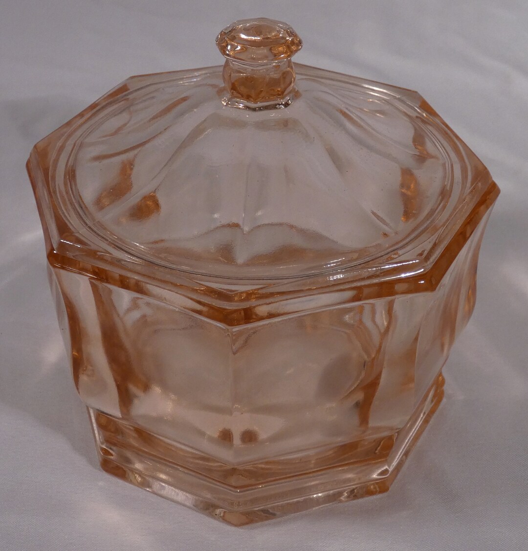Pink Candy Dish With Lid Glass Ware Pressed Pattern Glass Etsy