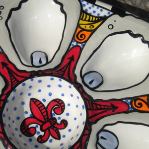 Abigail's Home Decor Fleur De Lis White Oyster Plate