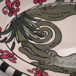 Oval Alligator & Fleur de Lis Platter image 4