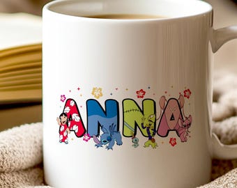 Lilo And Stitch Ohana Personalized Name Mug Custom Kids Gift