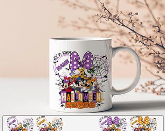 Spooktacular Halloween Gift Mug with Beloved Cartoon Friends - Ideal for Family and Friends