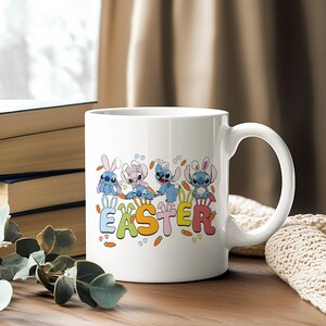 Disney Lilo och Stitch påskharemugg - Glad påsk Stitch kaffekopp bild 4