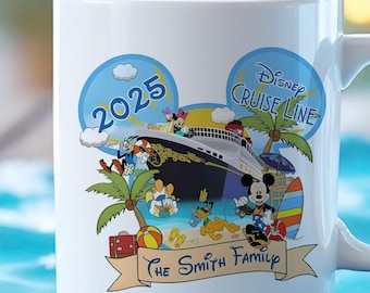 Personalized Disney Cruise Mug 2025 – Family Vacation Souvenir Gift