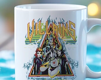 Disney Villains Rock Band Style Coffee Mug