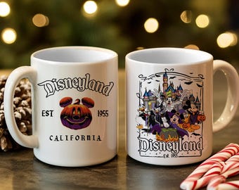 Disney Halloween Mug Duo Mickey Mouse And Spooky Castle