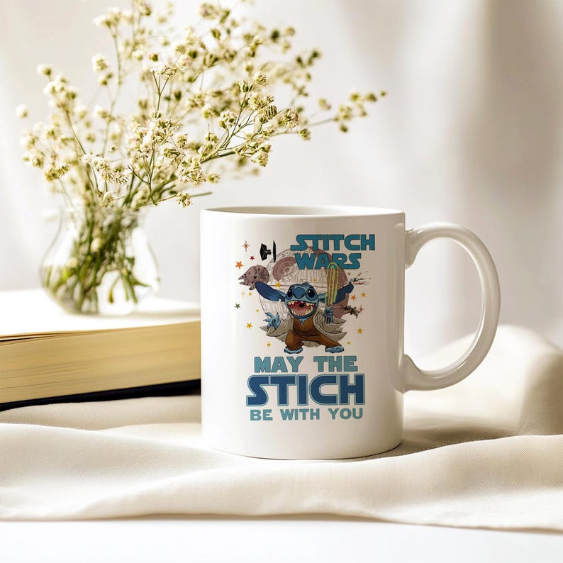 Stitch Wars May the Stitch Be with You Mug – Cute Gift for Disney Fans image 4
