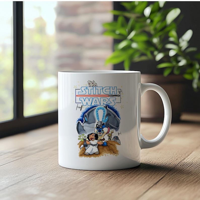 Kubek STITCH WARS – prezent inspirowany Gwiezdnymi Wojnami z Lilo i Stichem zdjęcie 2