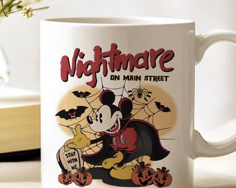 Nightmare on Main Street Mickey Halloween Mug Spooky Disney Coffee Cup