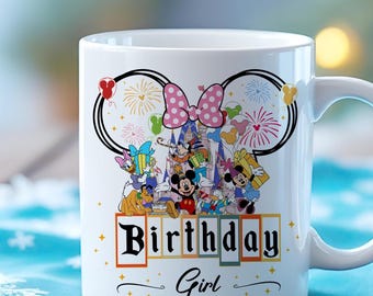 Customizable Birthday Disney Mug, Choose Your Birthday Girl or Boy Design
