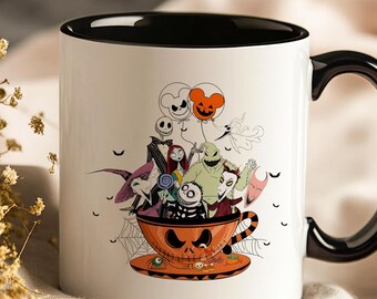 Nightmare Before Christmas Character Tea Cup Mug Halloween Tim Burton Inspired Gift