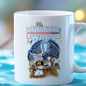 Kubek STITCH WARS – prezent inspirowany Gwiezdnymi Wojnami z Lilo i Stichem zdjęcie 1