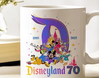 Disneyland 70th Anniversary Mug, Cute Gift for Friends & Family